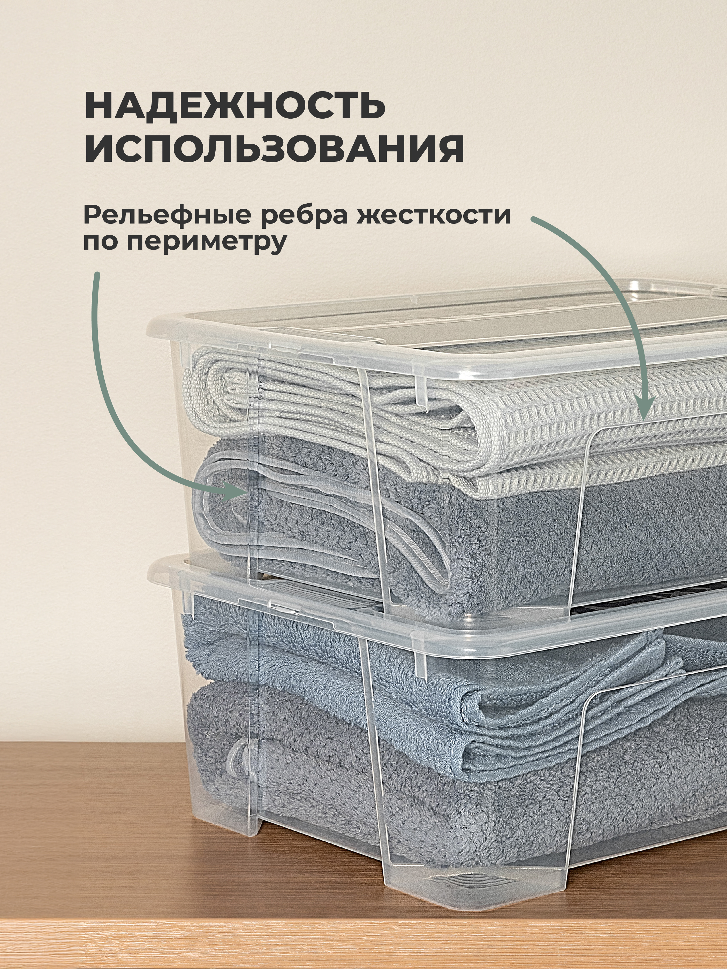 Набор ящиков Econova тех-вох 10л 2 шт - фото 5