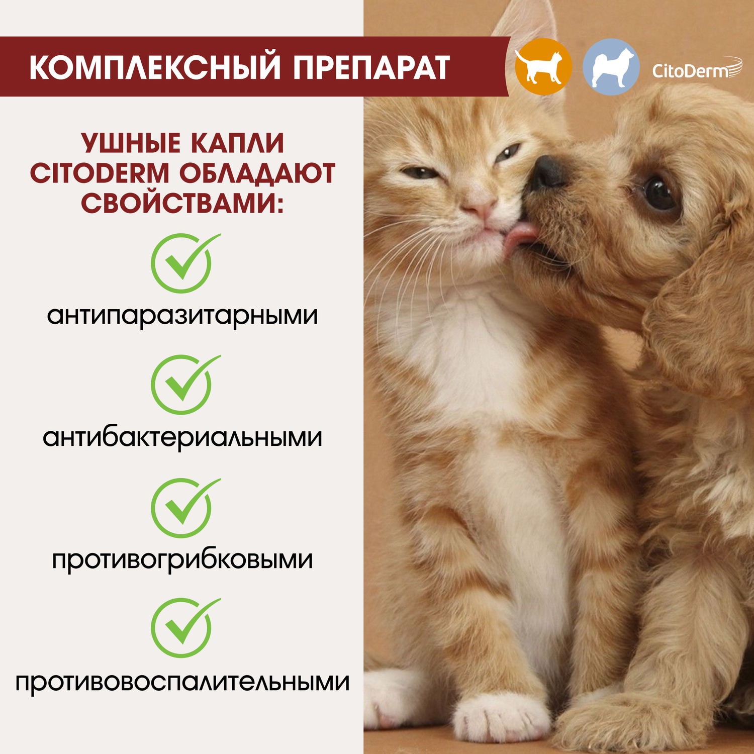 Капли ушные для животных CitoDerm комплексные 10мл - фото 7