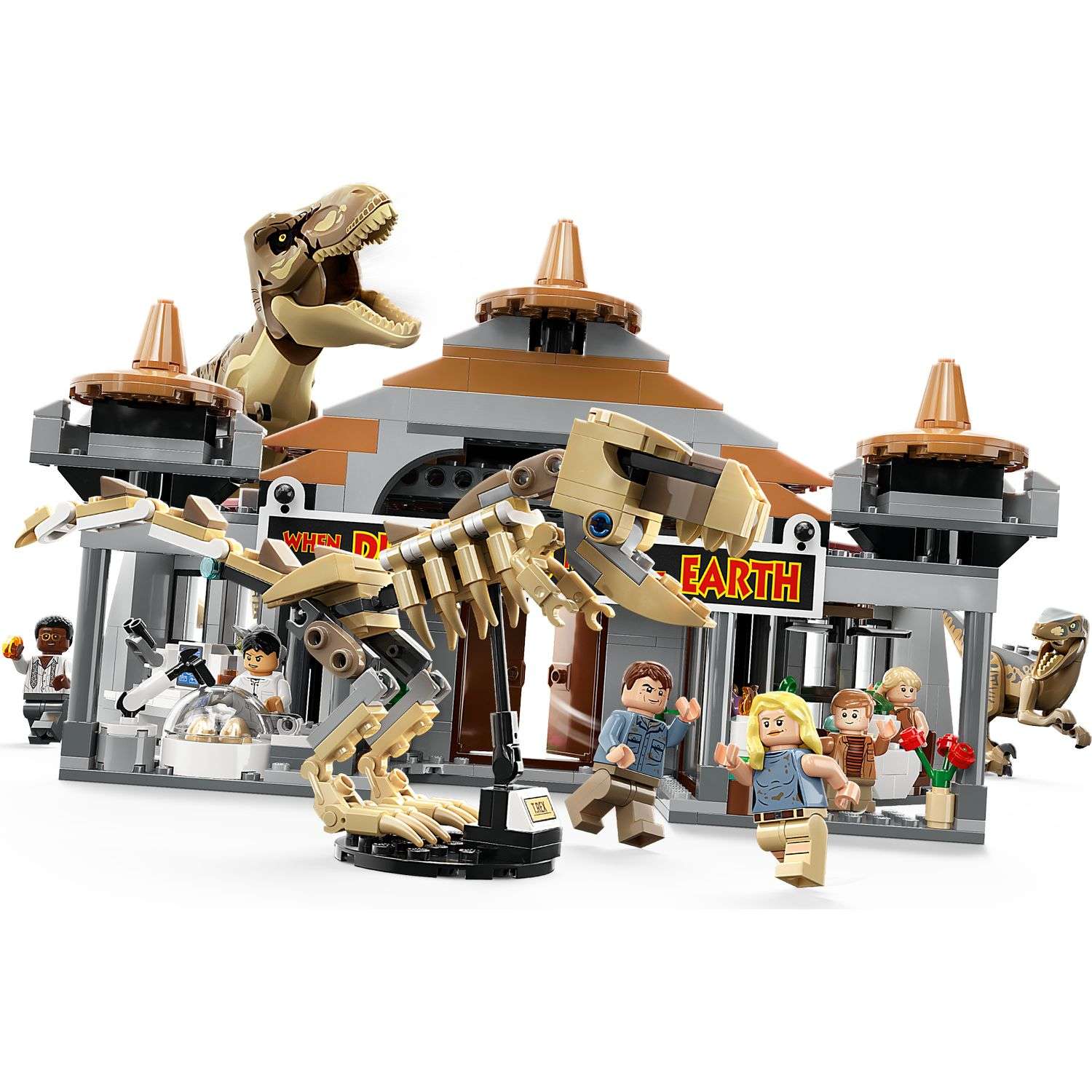 Конструктор Lego Jurassic World Visitor Center T Rex And Raptor Attack 76961 купить по цене 