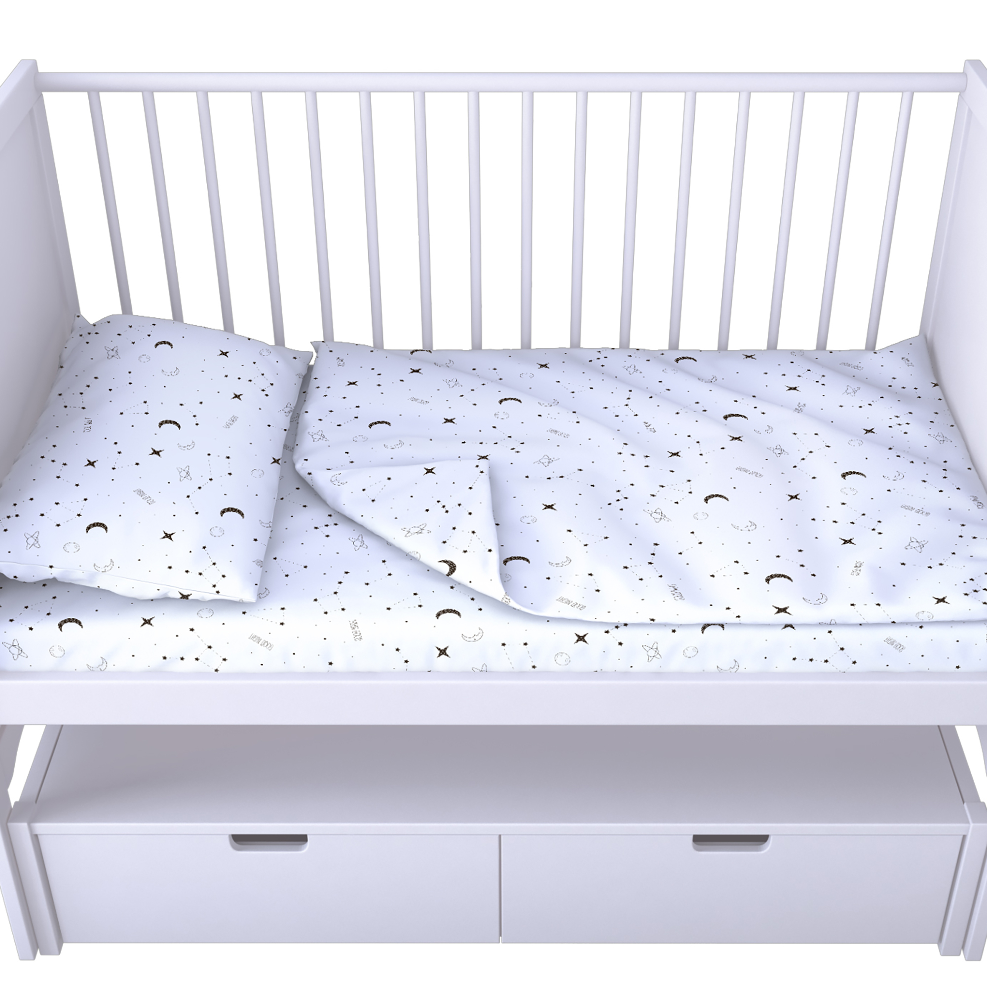 Комплект постельного белья Amarobaby Unique Collection Созвездие 3предмета ABDM-3003-СCS - фото 4