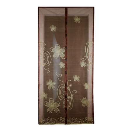Шторка антимоскитная DECOTEX на магнитах для двери 100х210 см цветы