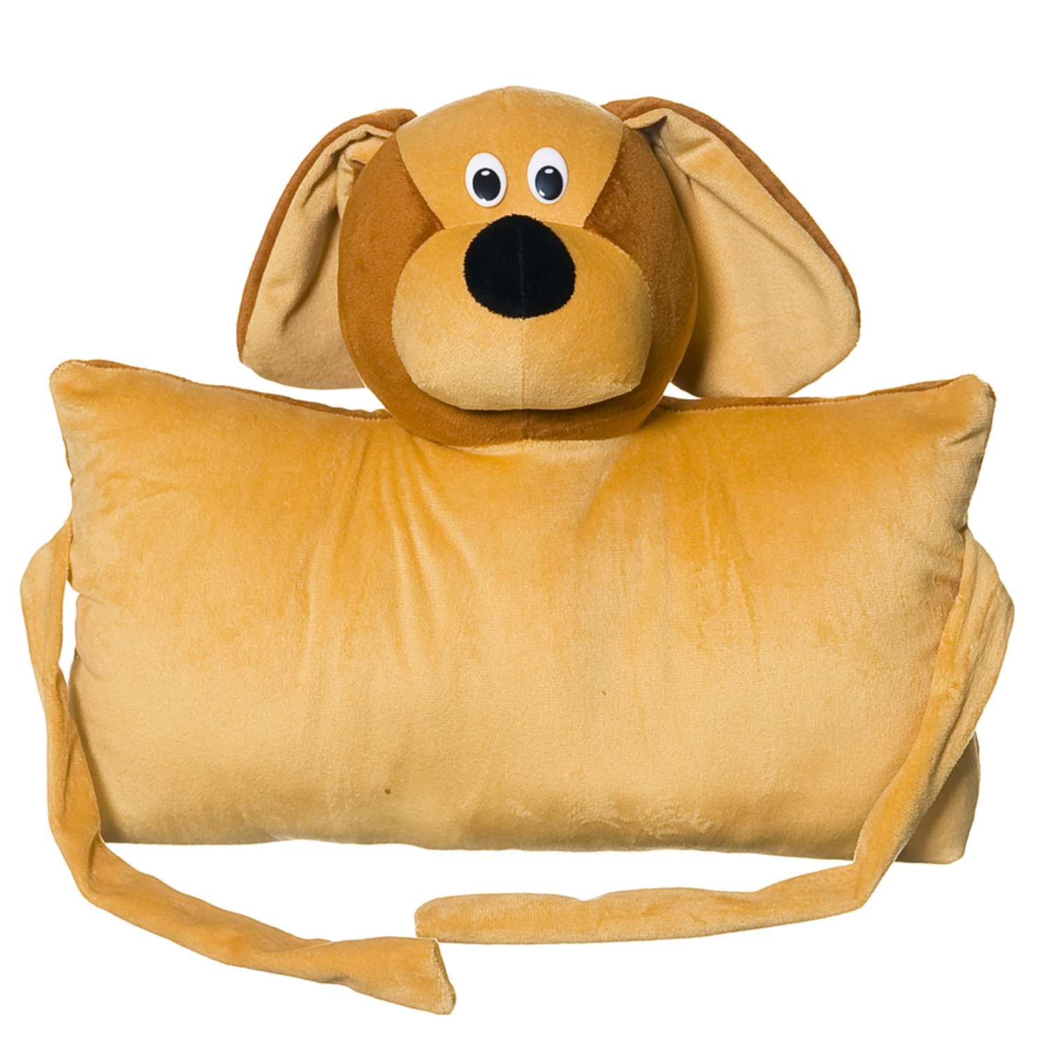 Игрушка мягкая NAT Собачка с лентой коричневый - фото 2
