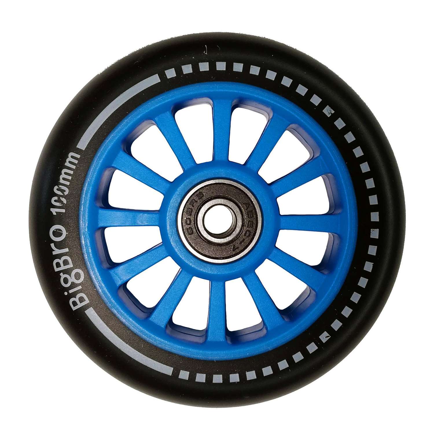 Колесо для самоката BIG BRO пластиковое 100 мм синее - фото 1
