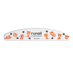 Пилка для ногтей Runail Professional полукруг 180 на 240 грит