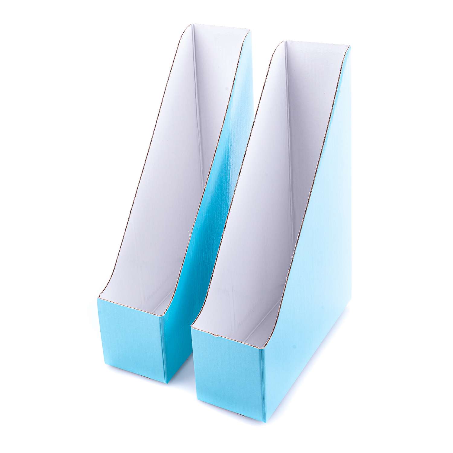 Лоток для бумаги Attache Вертикальный картонный голубой 2 шт - фото 1