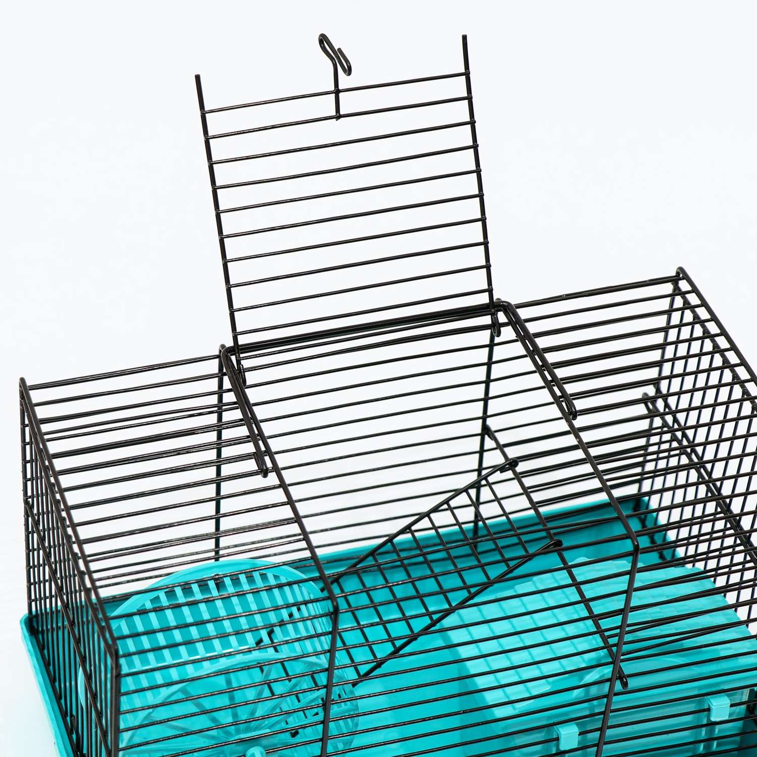 Клетка-мини Пижон для грызунов укомплектованная 27 х 15 х 16 см бирюзовая - фото 7