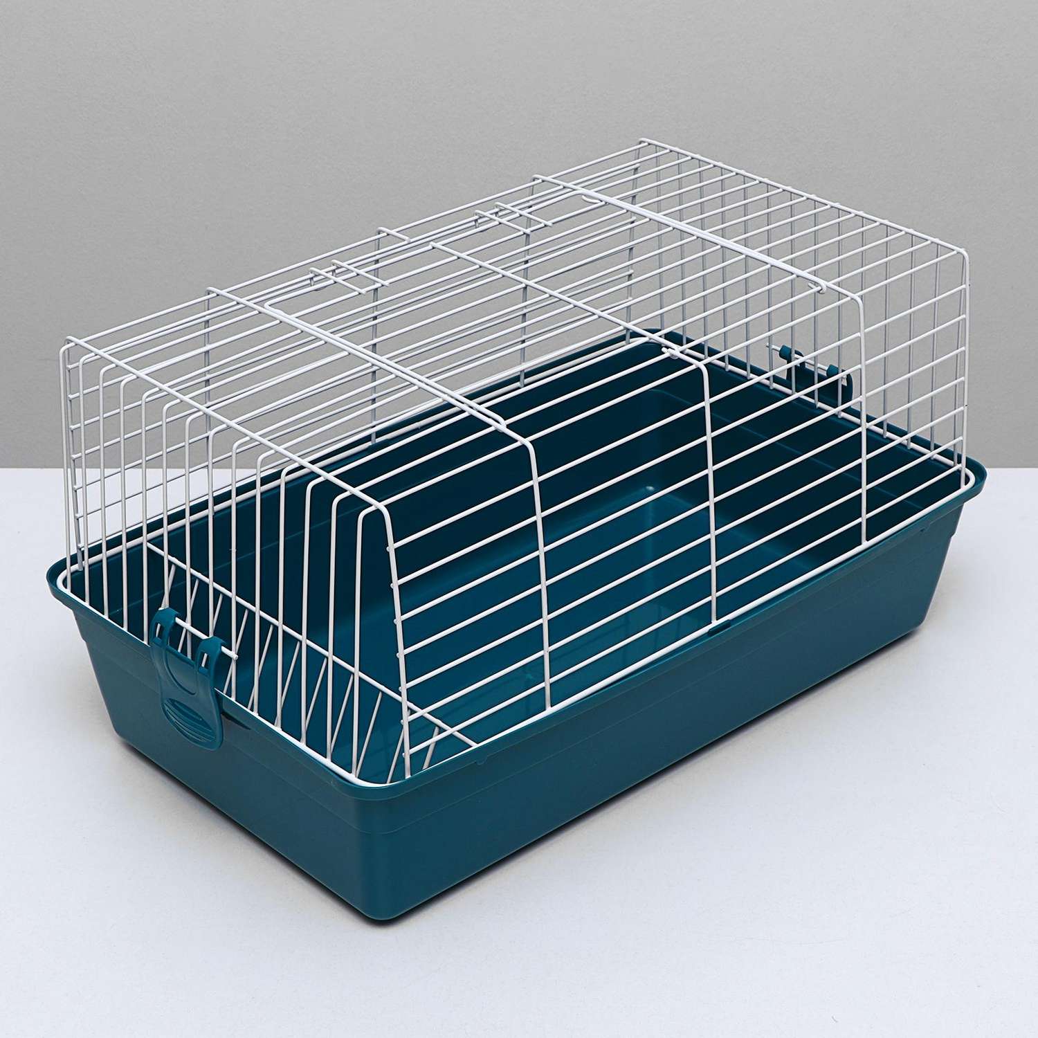 Клетка для кроликов Пижон с сенником 60х36х32 см бирюзовый - фото 4