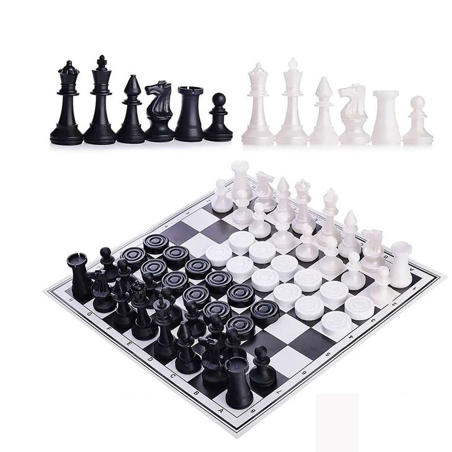 Шахматы/шашки MPSport с полем 02-26 - фото 1