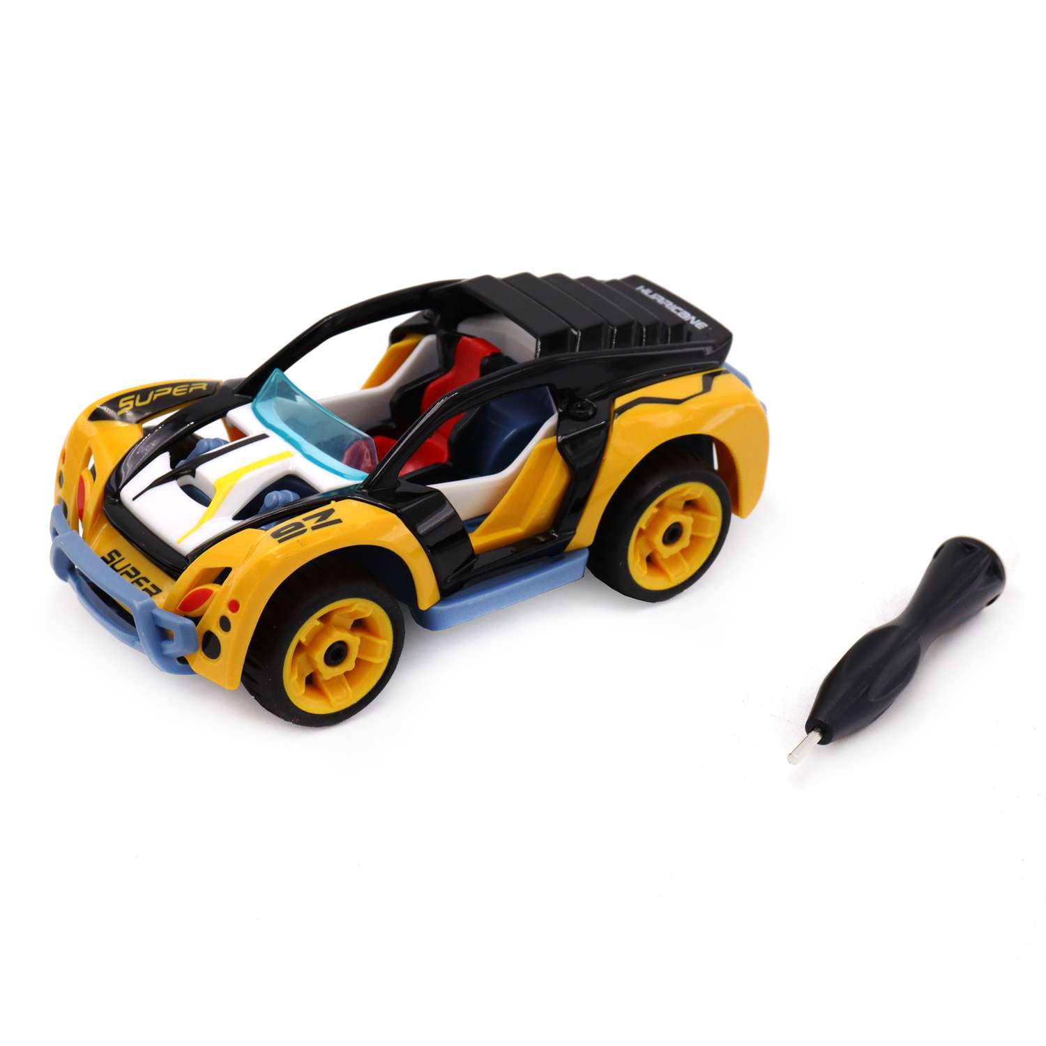 Машинка DIY Funky Toys Желтая YS0281464 - фото 1