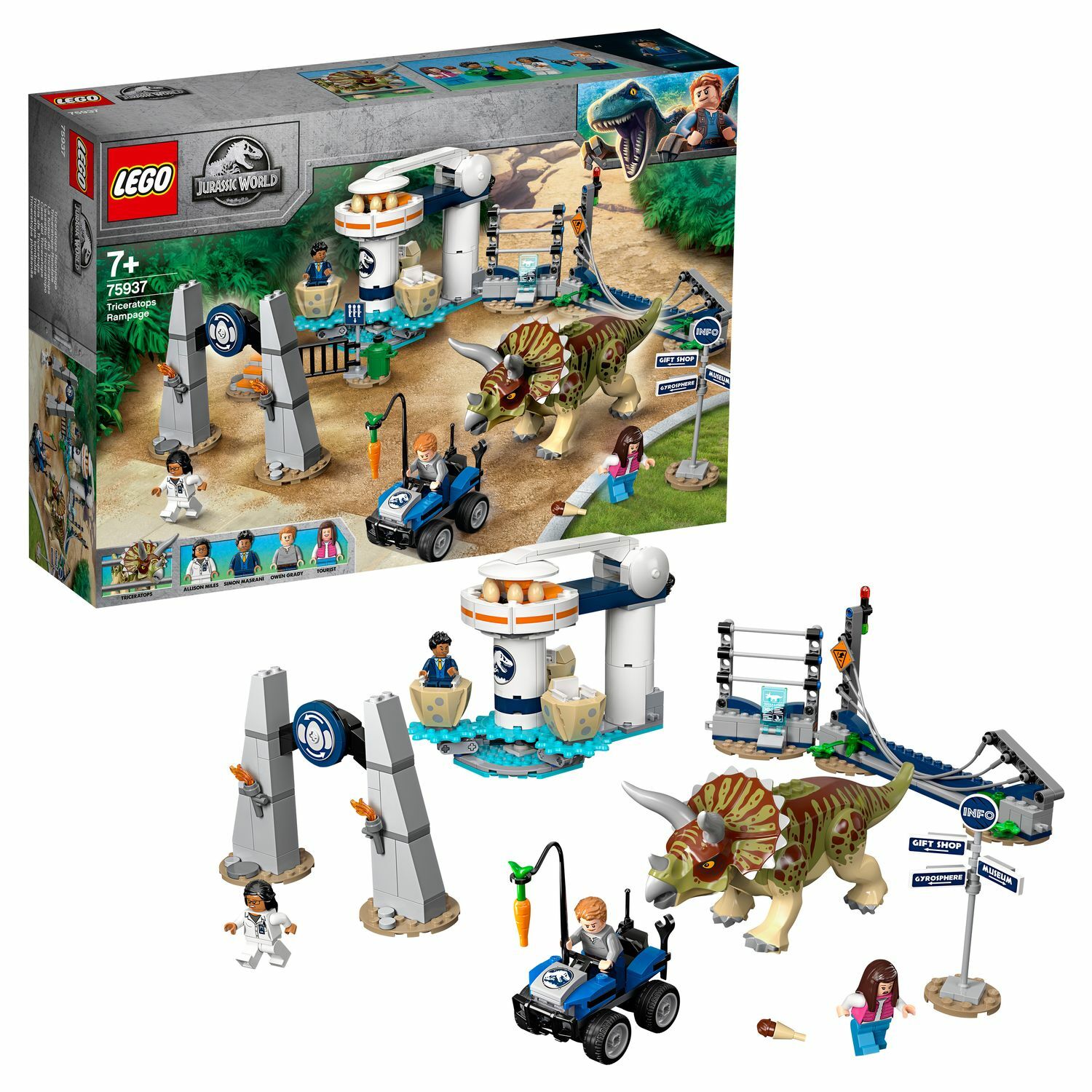 Конструктор LEGO Jurassic World Нападение трицератопса 75937 купить по цене  4999 ₽ в интернет-магазине Детский мир