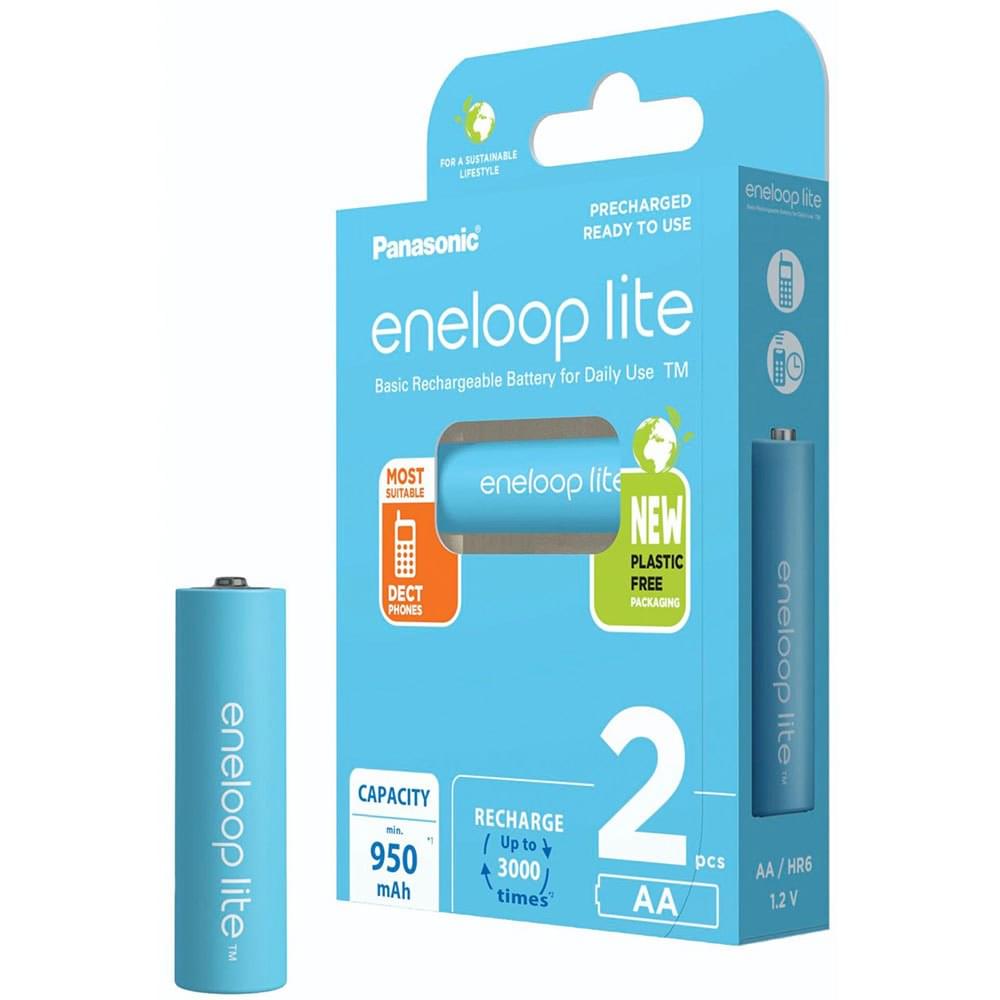 Aккумуляторы Panasonic eneloop Lite AA 950mAh 2шт BK-3LCCE/2BE - фото 1