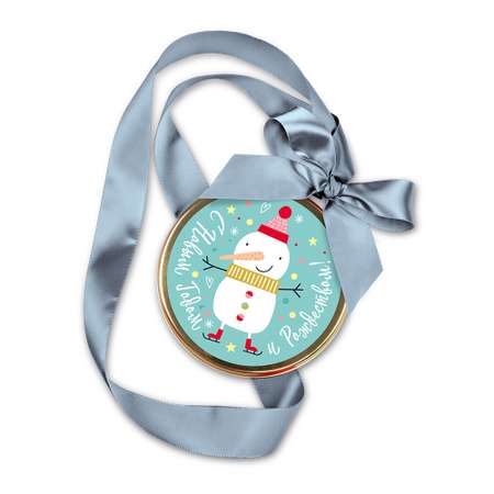 Медаль шоколад молочный Лакомства для здоровья Снеговик 70г