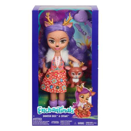 Кукла Enchantimals с любимой зверюшкой Олень Данесса FRH54