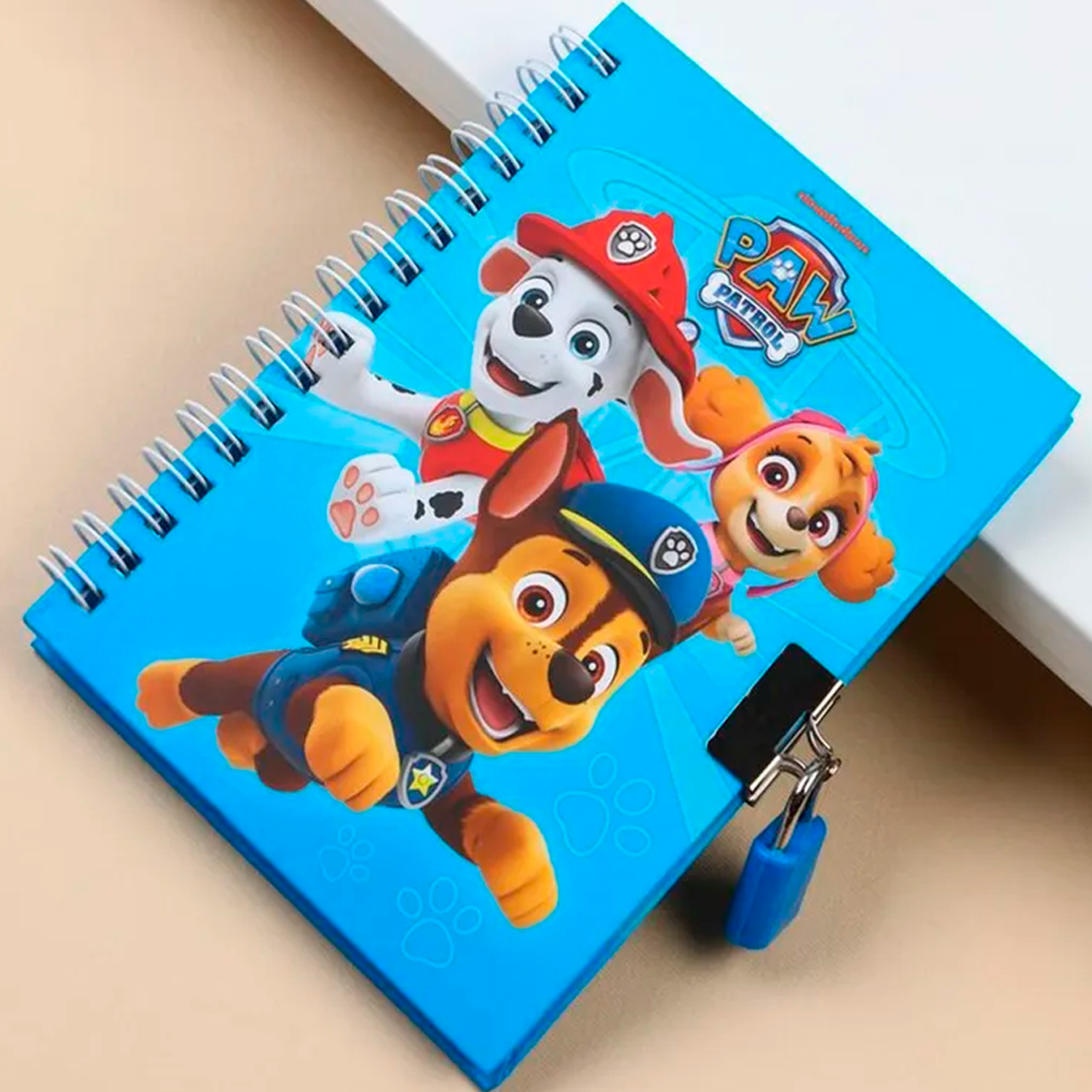 Блокнот на спирали Paw Patrol для записей рисования и творчества Щенячий патруль А6 50 листов с замочком - фото 3