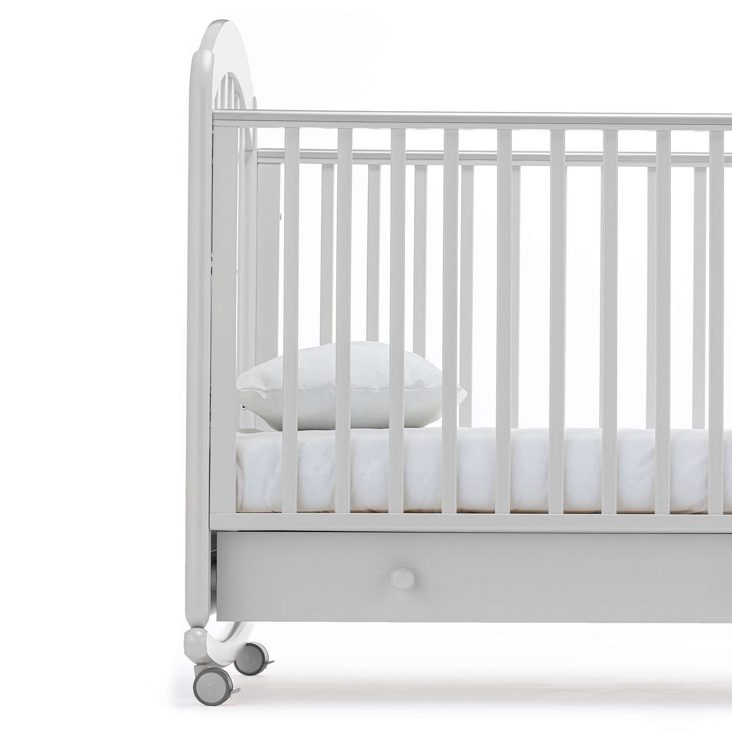 Детская кроватка Nuovita прямоугольная, без маятника (белый) - фото 16