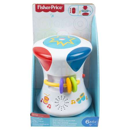 Барабан 2 в 1 Fisher Price музыкальный