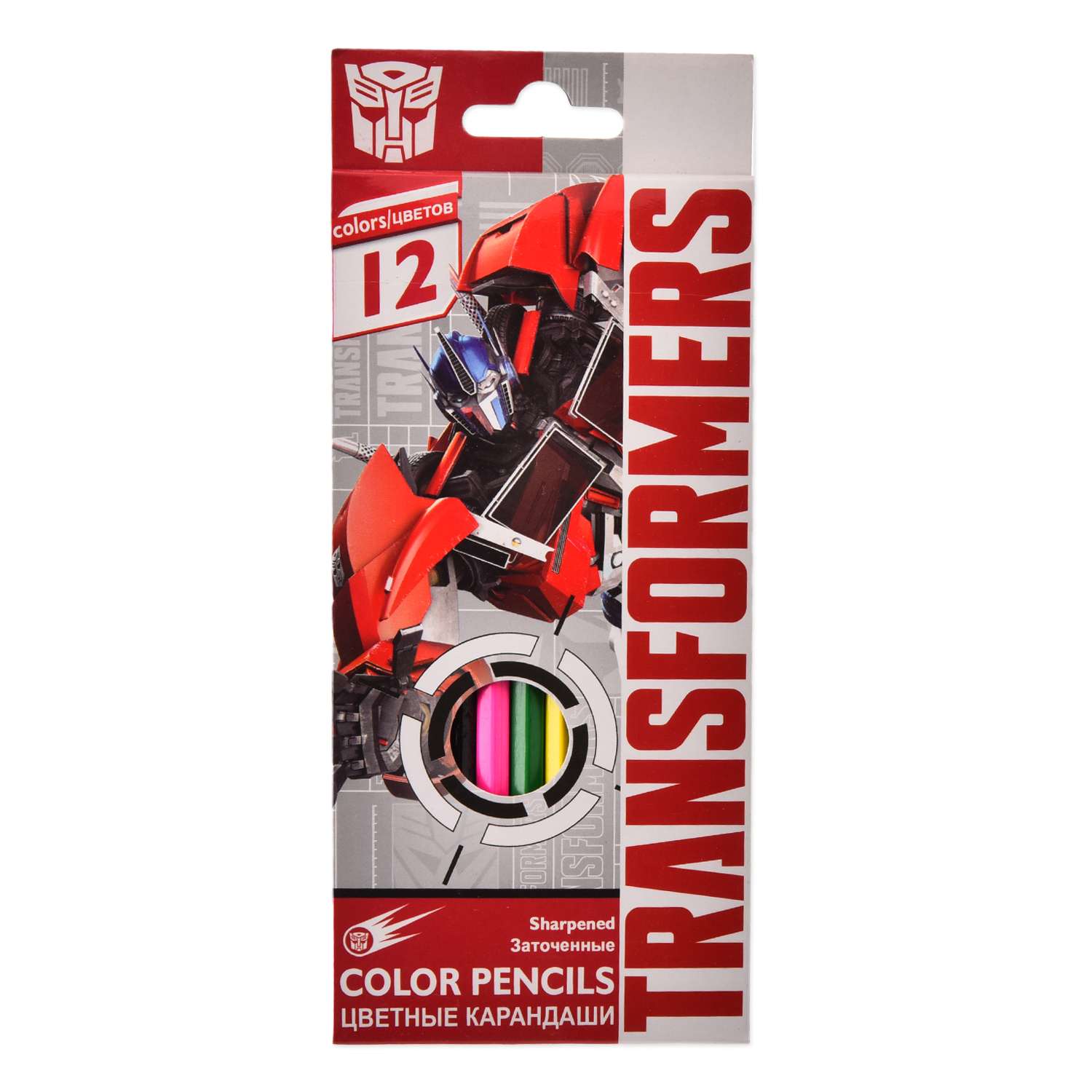 Набор цветных карандашей Kinderspielwaren Transformers TRBB-US1-P-12 - фото 1
