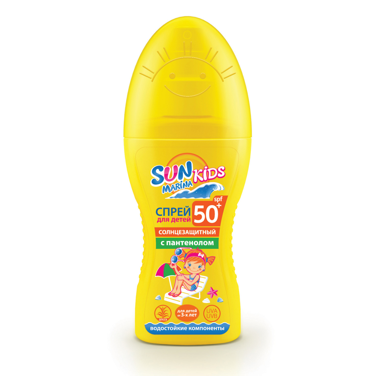 Детский спрей солнцезащитный SUN MARINA Kids SPF 50 150 мл купить по цене  586 ₽ в интернет-магазине Детский мир