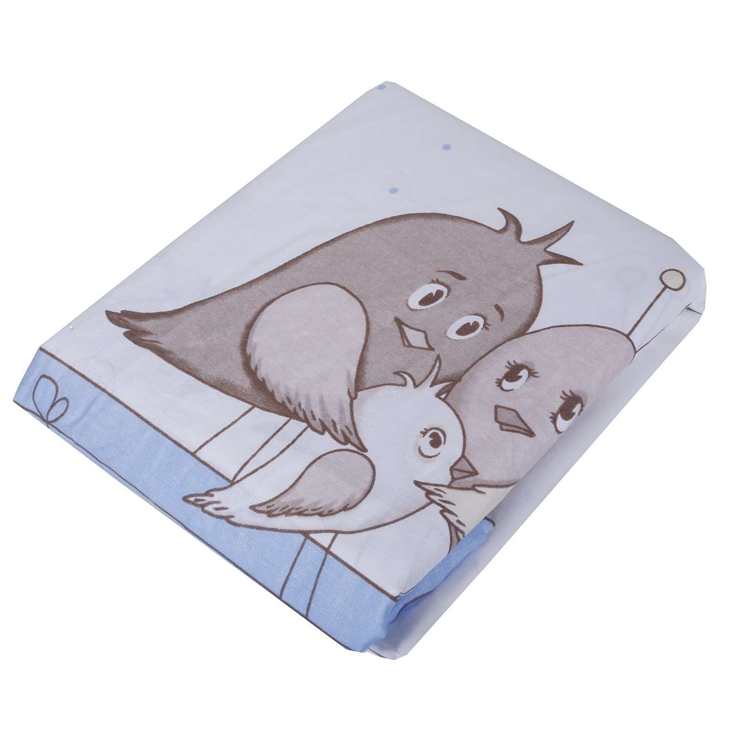 Комплект постельного белья Эдельвейс Птички 3предмета Голубой - фото 5