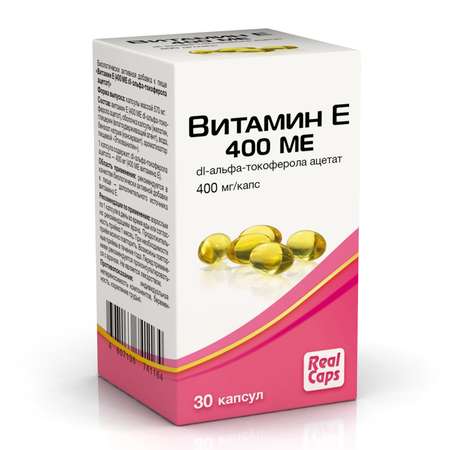 Биологически активная добавка Real Caps Витамин Е 400МЕ 30капсул