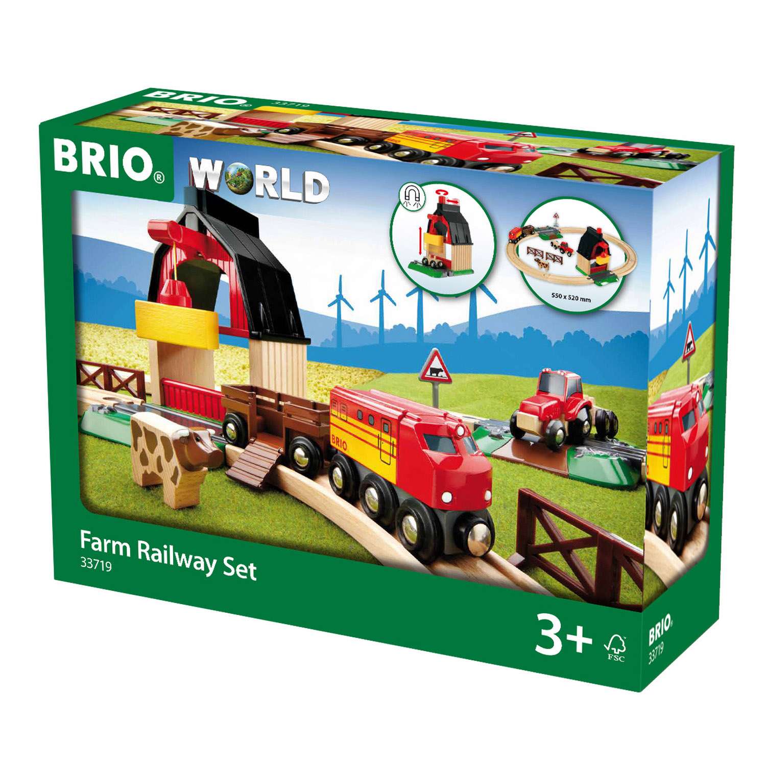 Железная дорога деревянная BRIO поезд Сафари с мартышкой - фото 4
