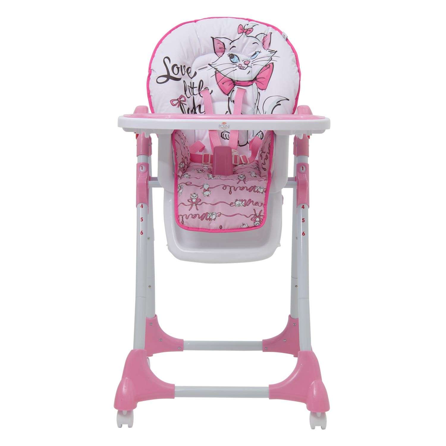 Стульчик для кормления Polini kids Disney baby 470 Кошка Мари Розовый - фото 2