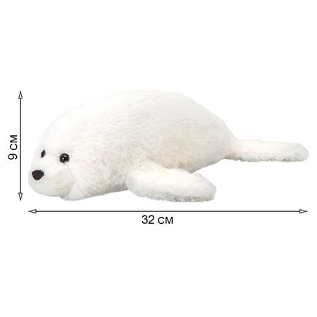 Мягкая игрушка All About Nature Белый тюлень 25 см