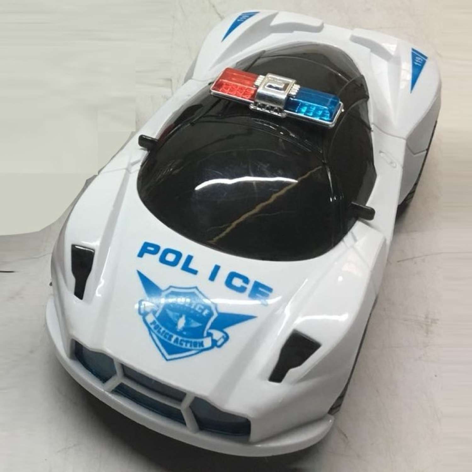 Машинка на батарейках KODZOKI Полиция со световыми и звуковыми эффектами. Белая 89353 - фото 1