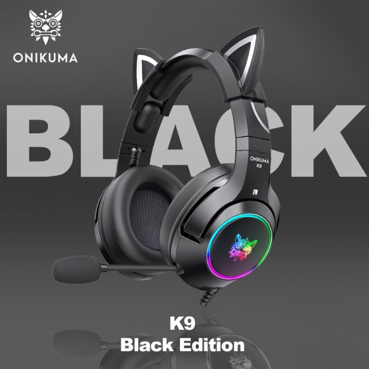 Игровые наушники Onikuma Black Cat купить по цене 3600 ₽ в  интернет-магазине Детский мир