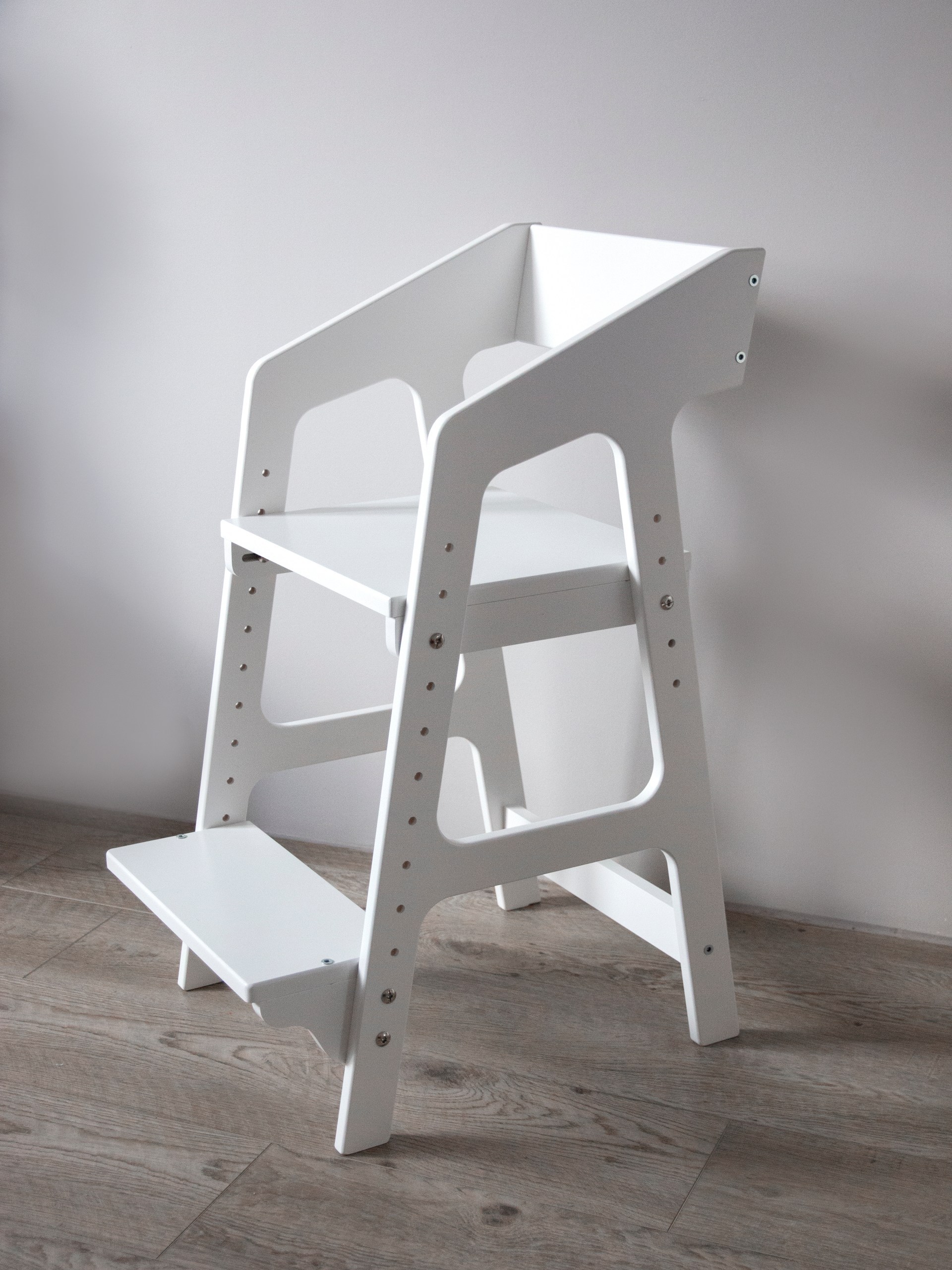 Растущий стул для детей Alubalu белый - фото 4