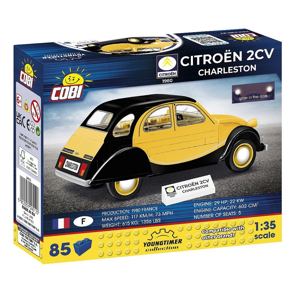 Конструктор COBI Автомобиль Citroen 2CV Charleston 1980 85 деталей - фото 2