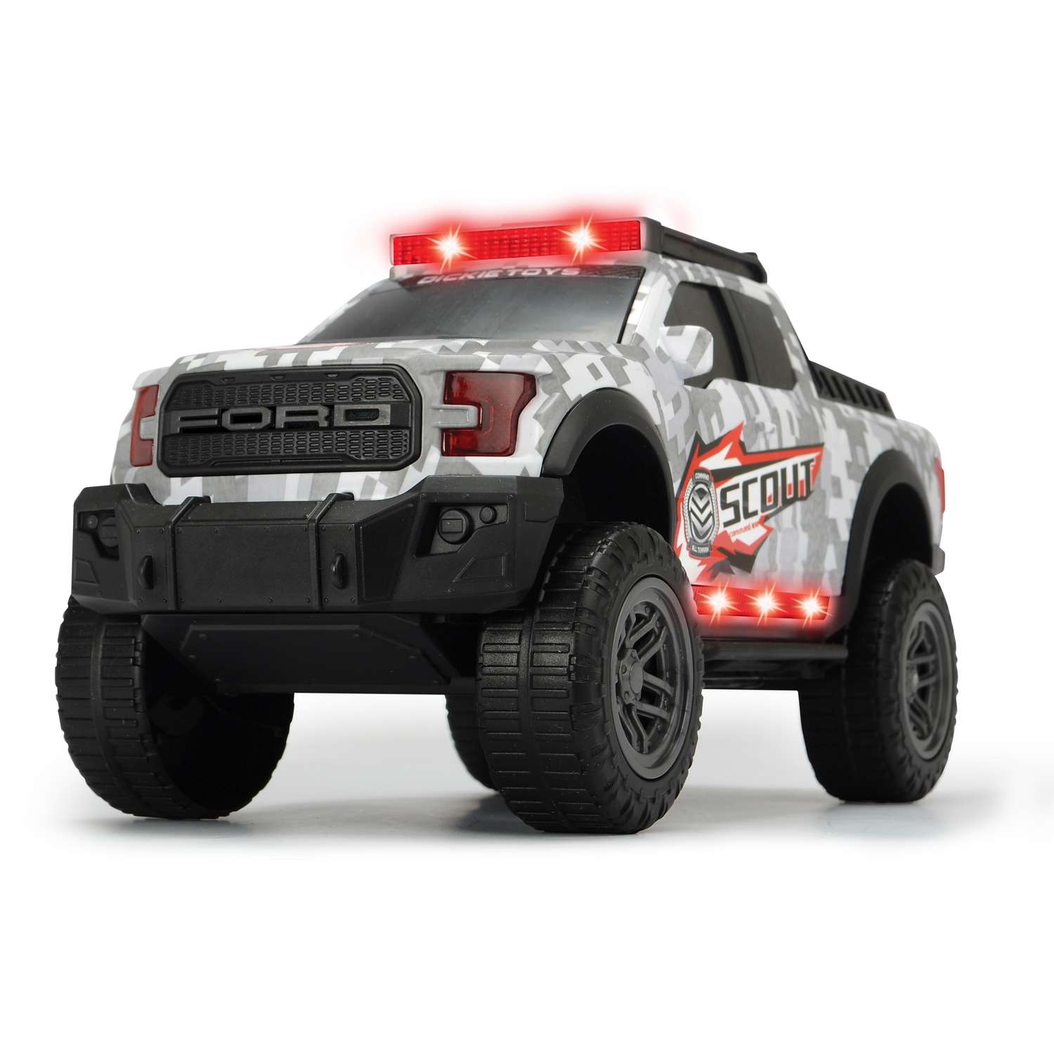 Машинка Dickie Scout Ford F150 Raptor Уникальный камуфляж 3756000 3756000 - фото 6