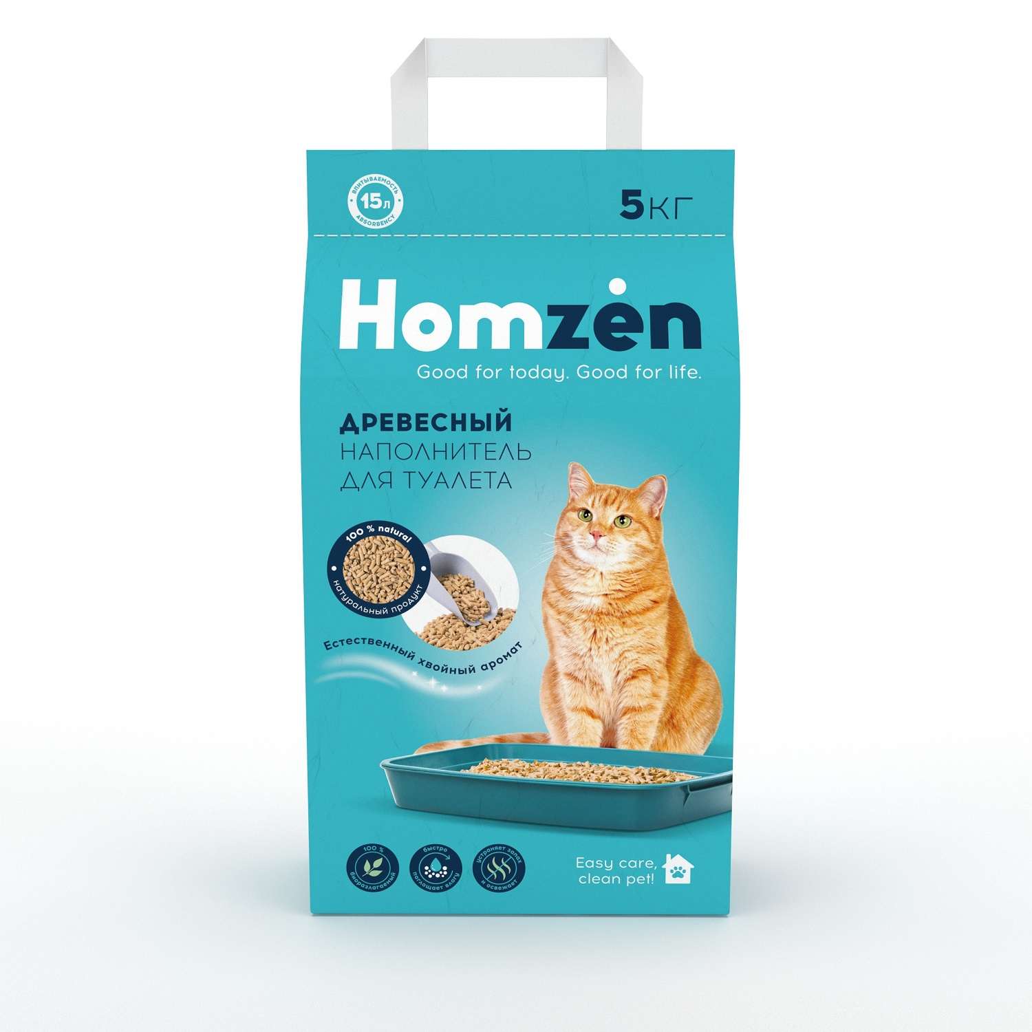 Наполнитель для кошачьего туалета Homzen древесный 15л купить по