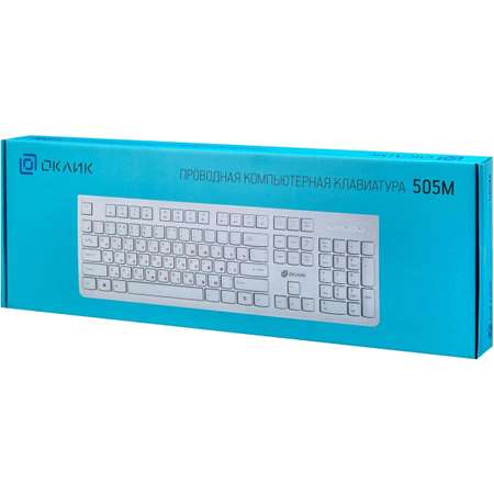 Клавиатура OKLICK 505M USB белый