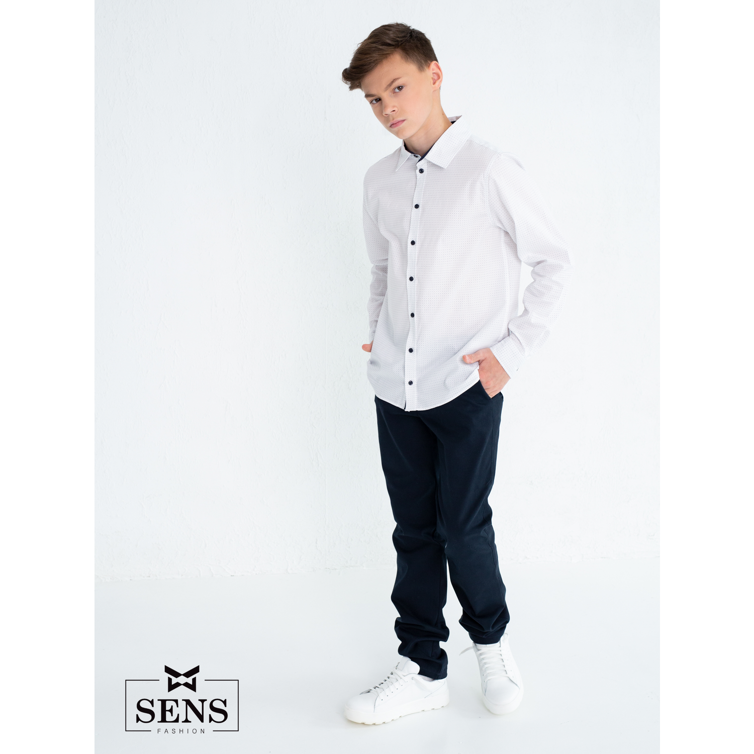 Рубашка Sens Fashion РМПП/белый - фото 3