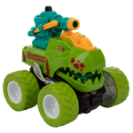 Машинка KiddieDrive с фрикционным механизмом и пушкой Динобласт Big wheels зеленая