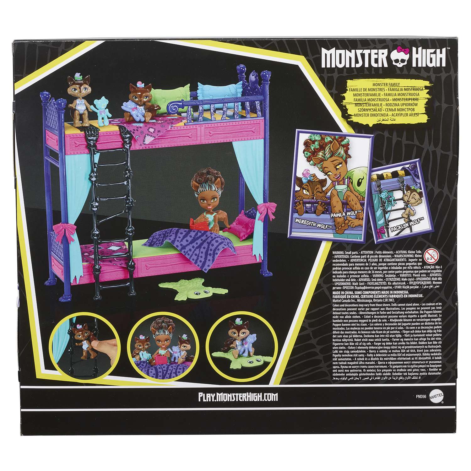 Набор Monster High Семейка монстриков Клодин Вульф FND56 - фото 3
