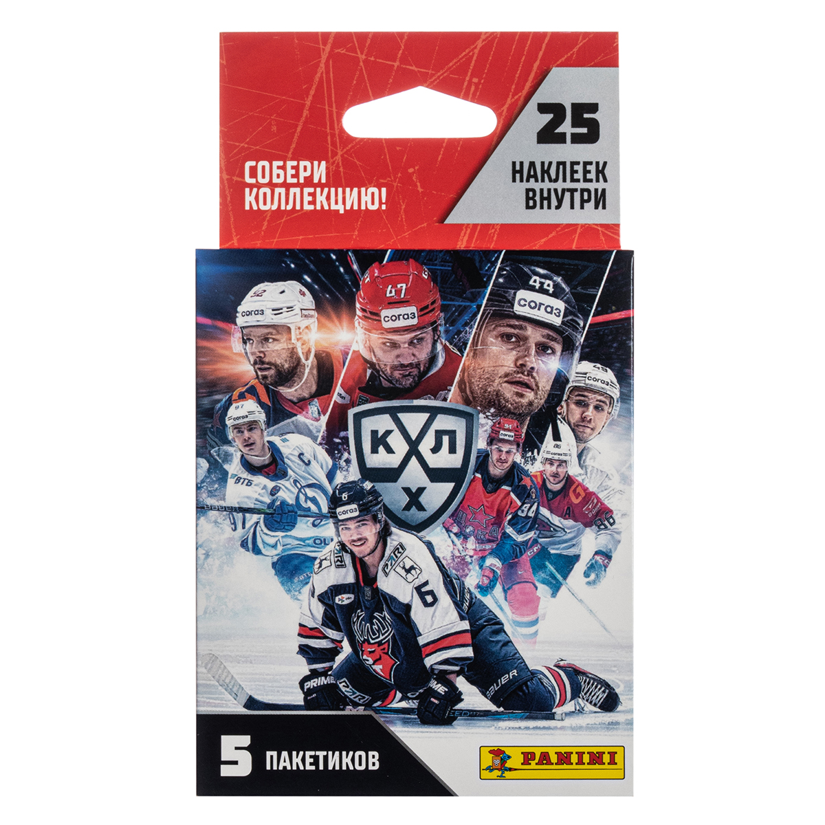 Набор коллекционных наклеек Panini КХЛ сезон 2024-2025 20 пакетиков в экоблистере - фото 2