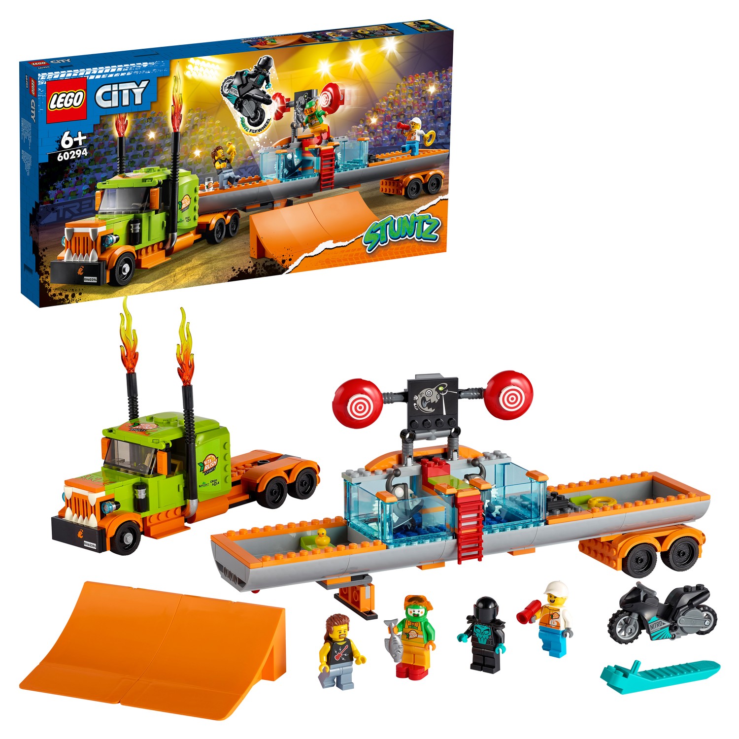 Конструктор LEGO City 60294 Грузовик для шоу каскадёров