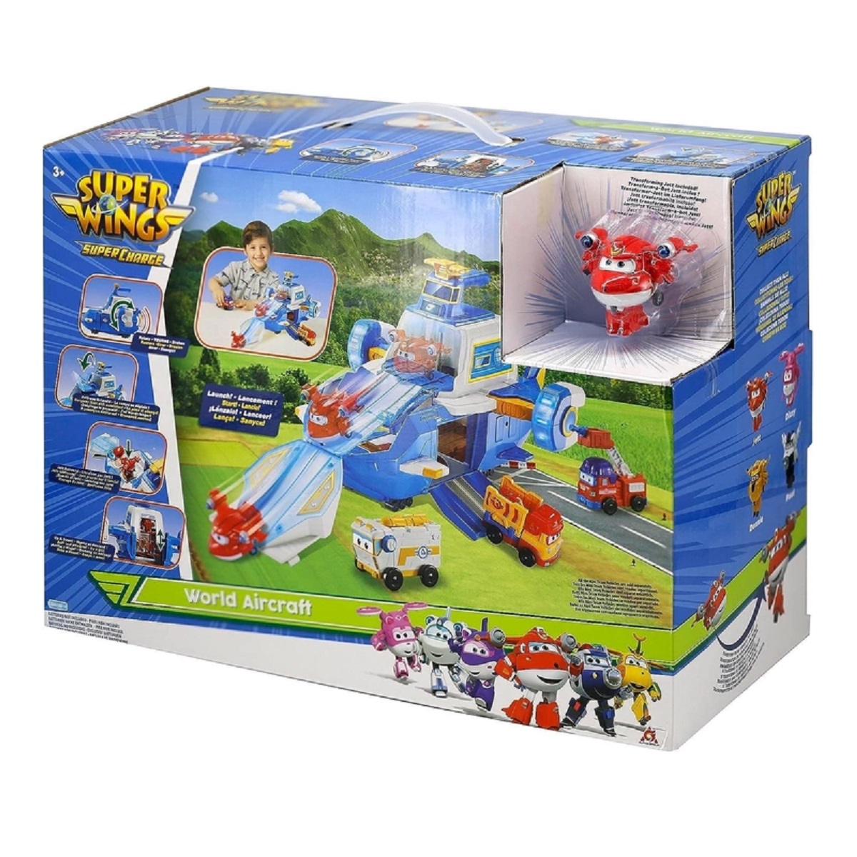 Самолет Super Wings Большой мировой голубой EU740831 - фото 2