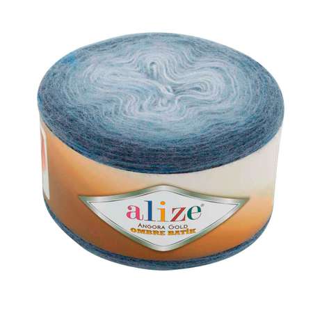 Пряжа Alize для шарфов пледов Angora Gold Ombre Batik 150 гр 825м 4мотка 7363 секционный