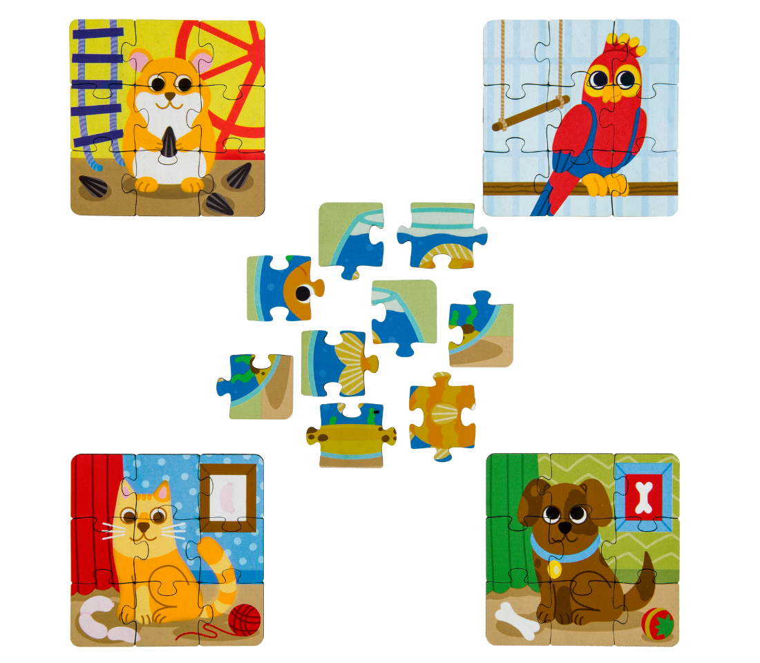 Пазл фигурный деревянный Active Puzzles Домашние животные - фото 4