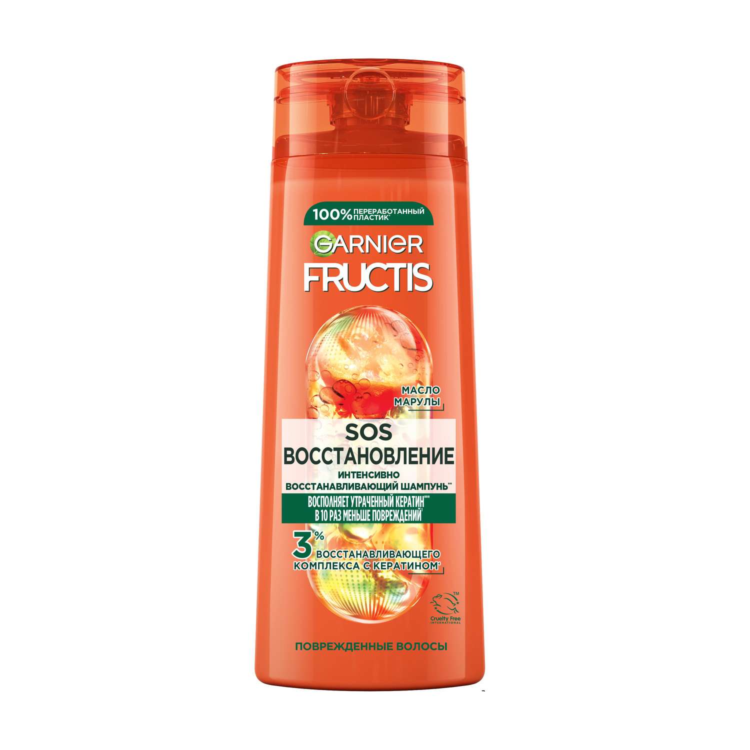 Шампунь для волос Garnier Fructis Укрепляющий SOS Восстановление для поврежденных волос 400мл - фото 1