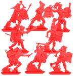 Набор солдатиков Воины и Битвы Ацтеки красный цвет