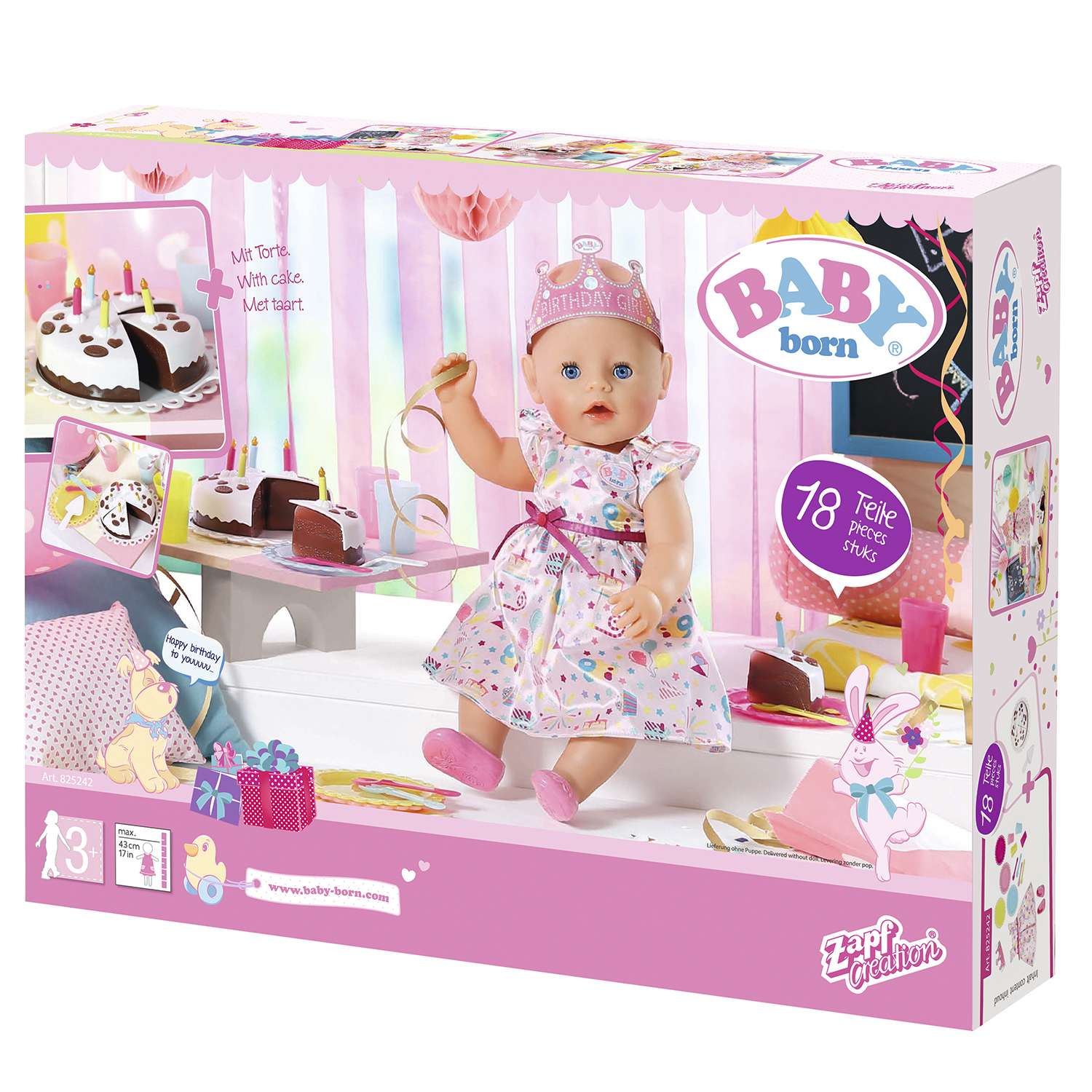 Набор для куклы Zapf Creation Baby born Для празднования Дня рождения 825-242 825-242 - фото 3