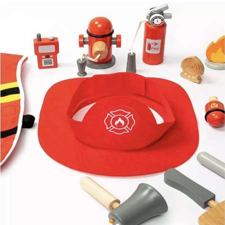 Набор деревянный игровой Panawealth International для мальчиков Пожарный-спасатель 14 предметов