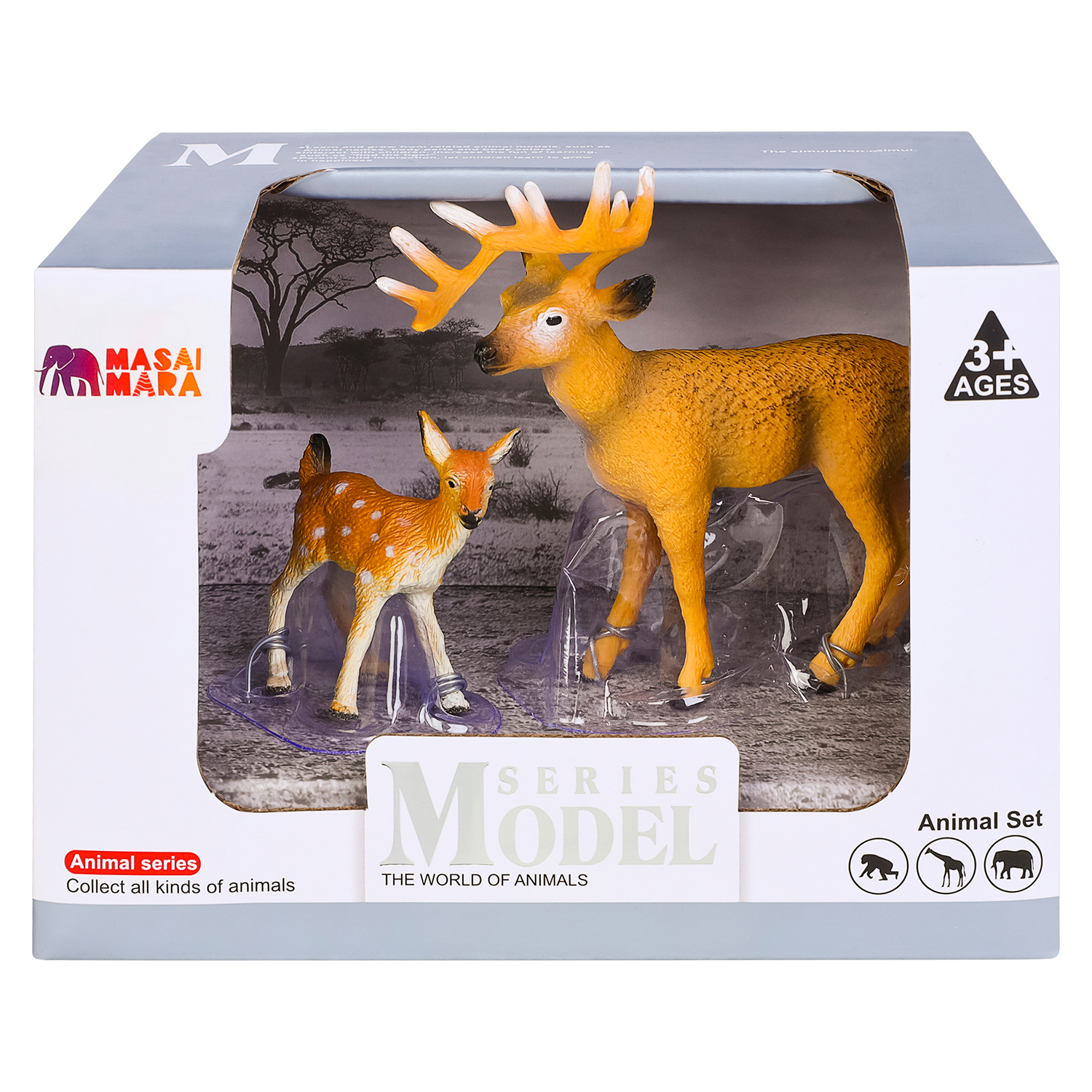 Игрушка фигурка Masai Mara Семья оленей Мир диких животных MM211-145 - фото 8