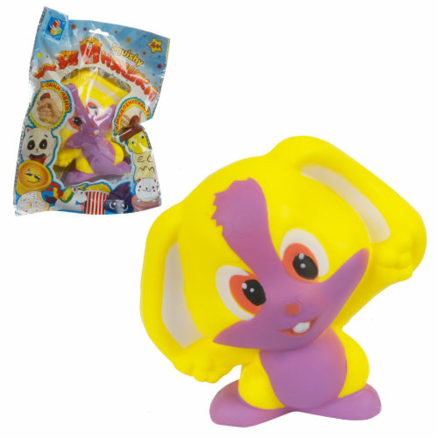 Игрушка антистресс 1TOY Мммняшка squishy Сквиши зайчик - фото 1