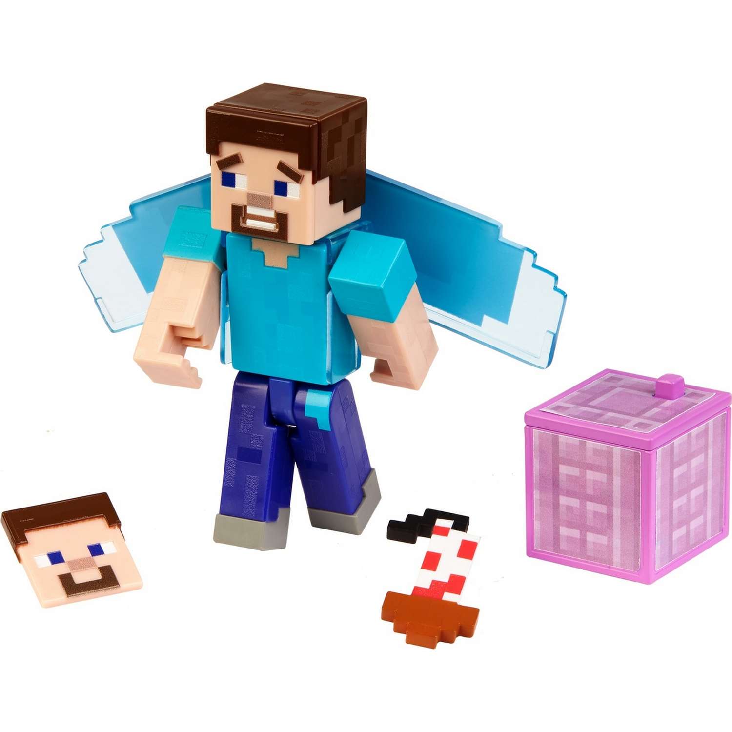 Фигурка Minecraft Стив с элитрами с аксессуарами GCC24 - фото 2