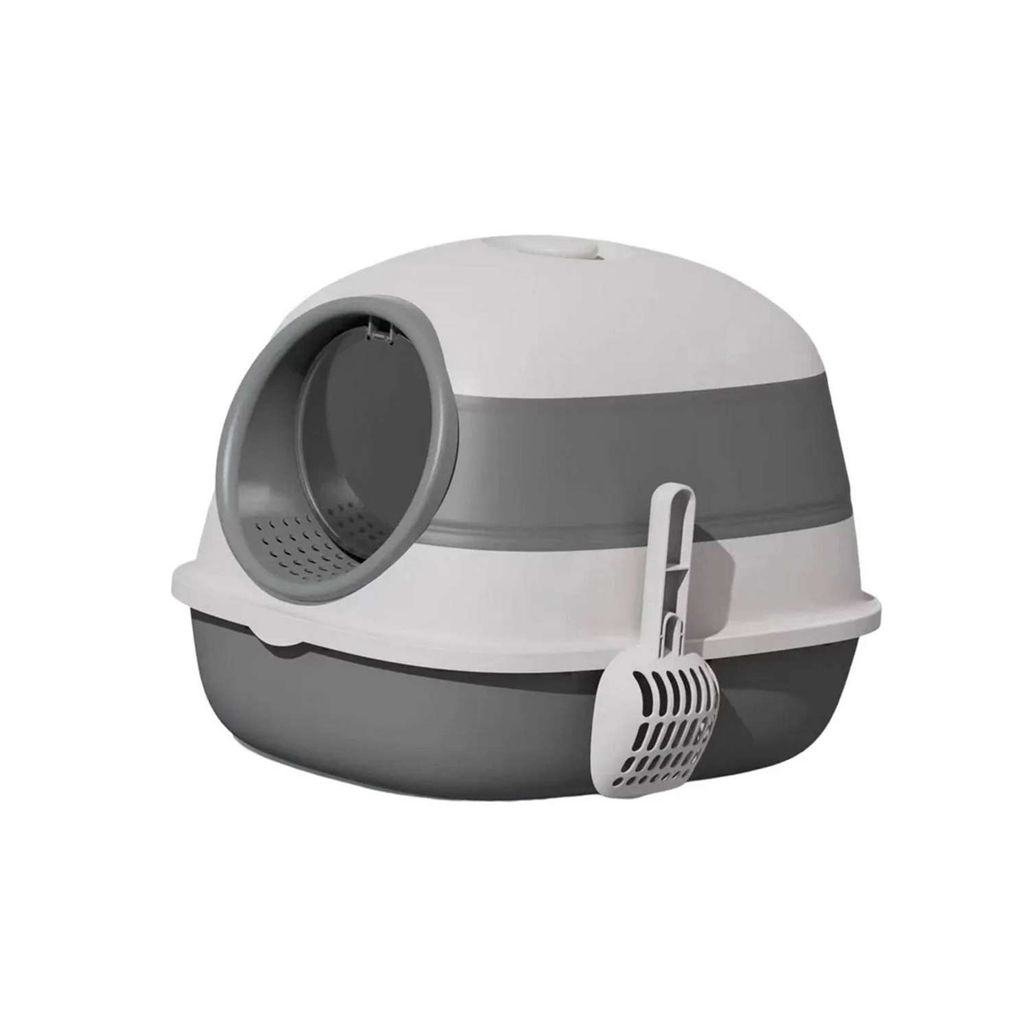 Туалет-лоток для кошек ZDK ZooWell UV закрытый складной с УФ-стерилизацией совок - фото 1